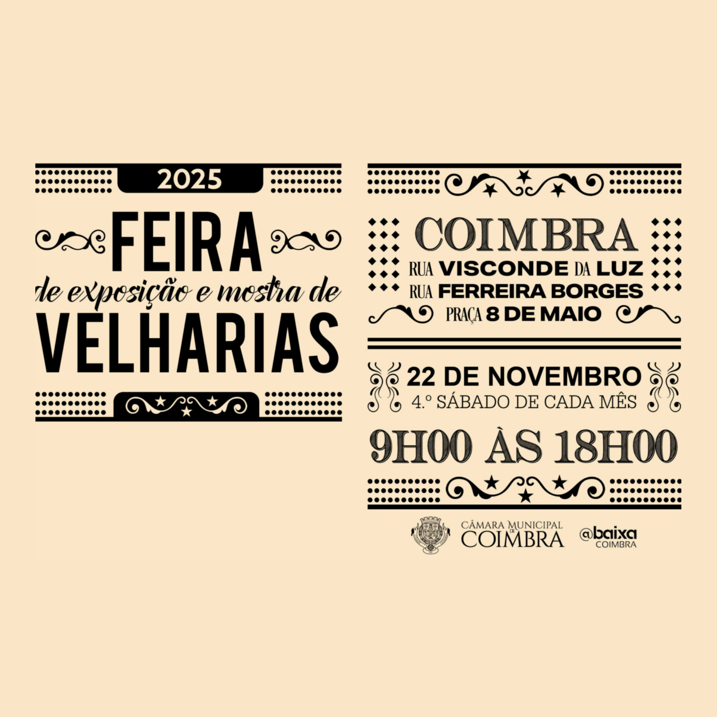 Feira de Velharias decorre sábado na Baixa de Coimbra
