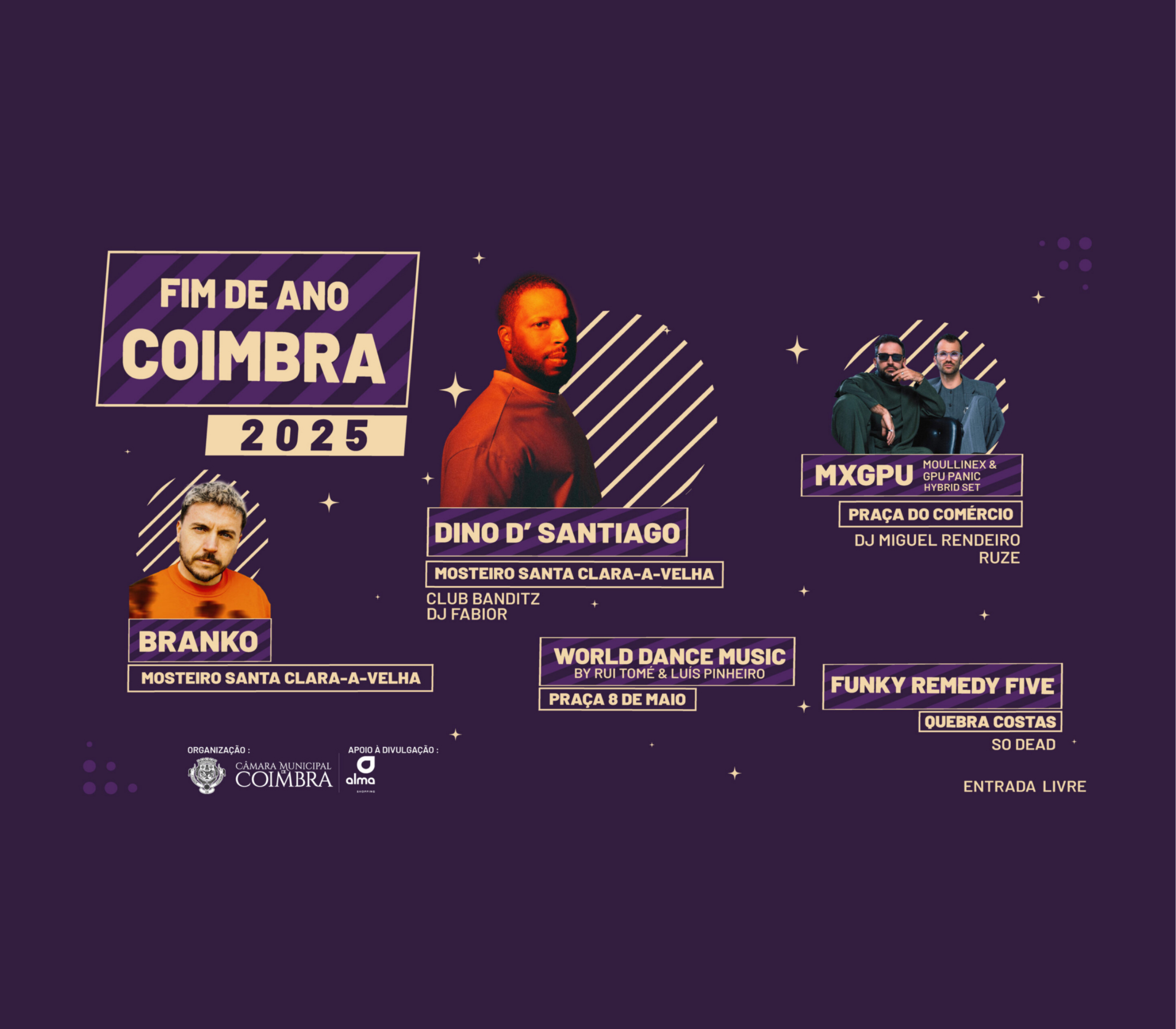 Fim de Ano 2025 traz Dino D’Santiago, Branko e 10 espetáculos em quatro palcos no centro da cidade