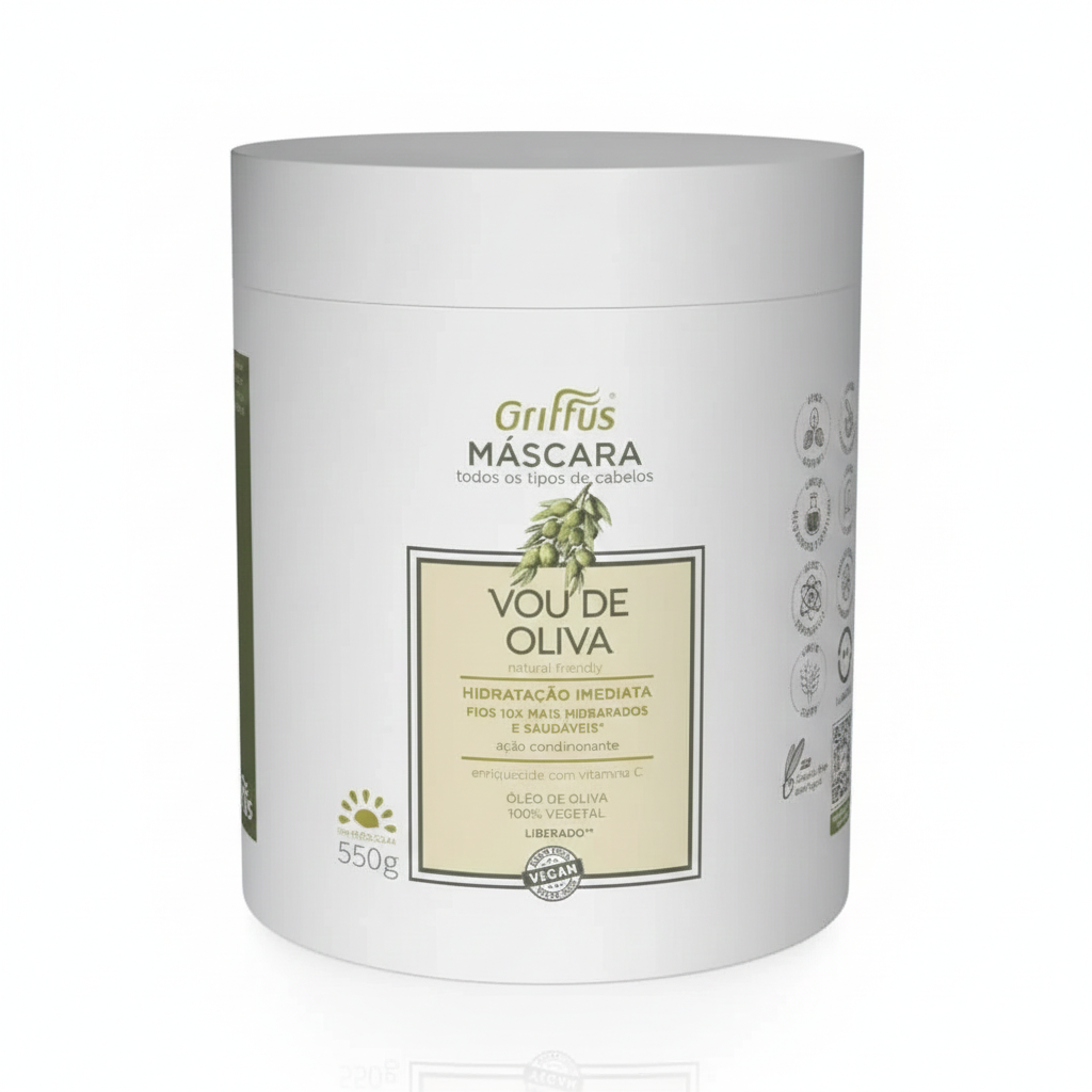 Mascara Capilar Hidratação Imediata (1A-4C) VOU DE OLIVA 550 g