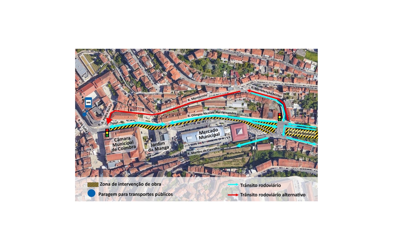 Obras do Metrobus | Condicionamento de trânsito na Rua Olímpio Nicolau Rui Fernandes